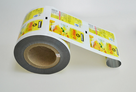 Fruit Juice Packaging Roll Film Snack Bar Clear Or Opaque Good Barrier Metal Foil Film Lamainted Roll Film