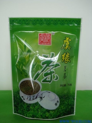 Re-Sealable Zipper Plastic Bags , Reusable Printed Plastic Zip Lock Bags for Tea Packing