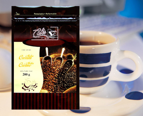 stand up zipper bag reclosable lamination food packaging pouch with clear window